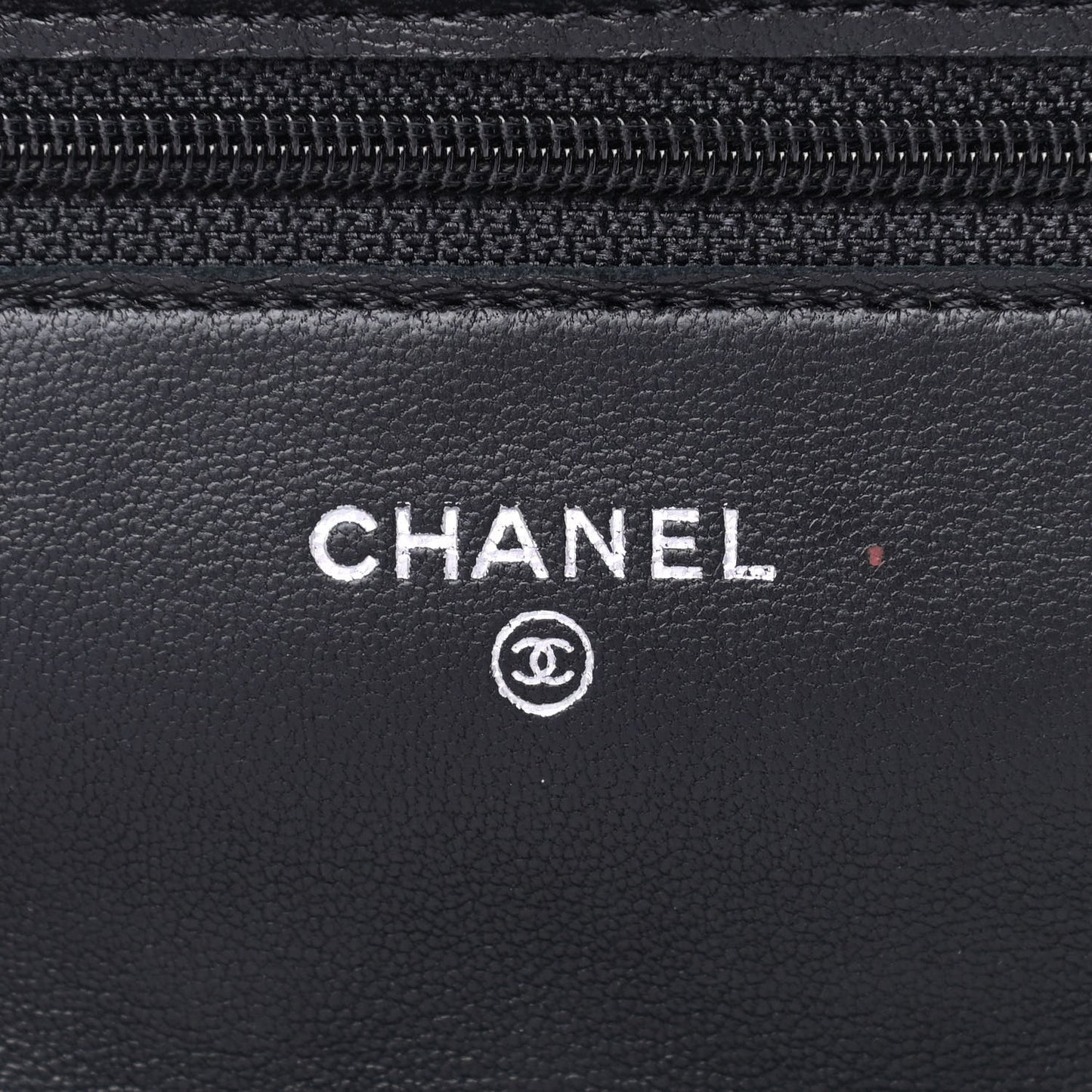 Lambskin Quilted Wallet On Chain WOC Black
