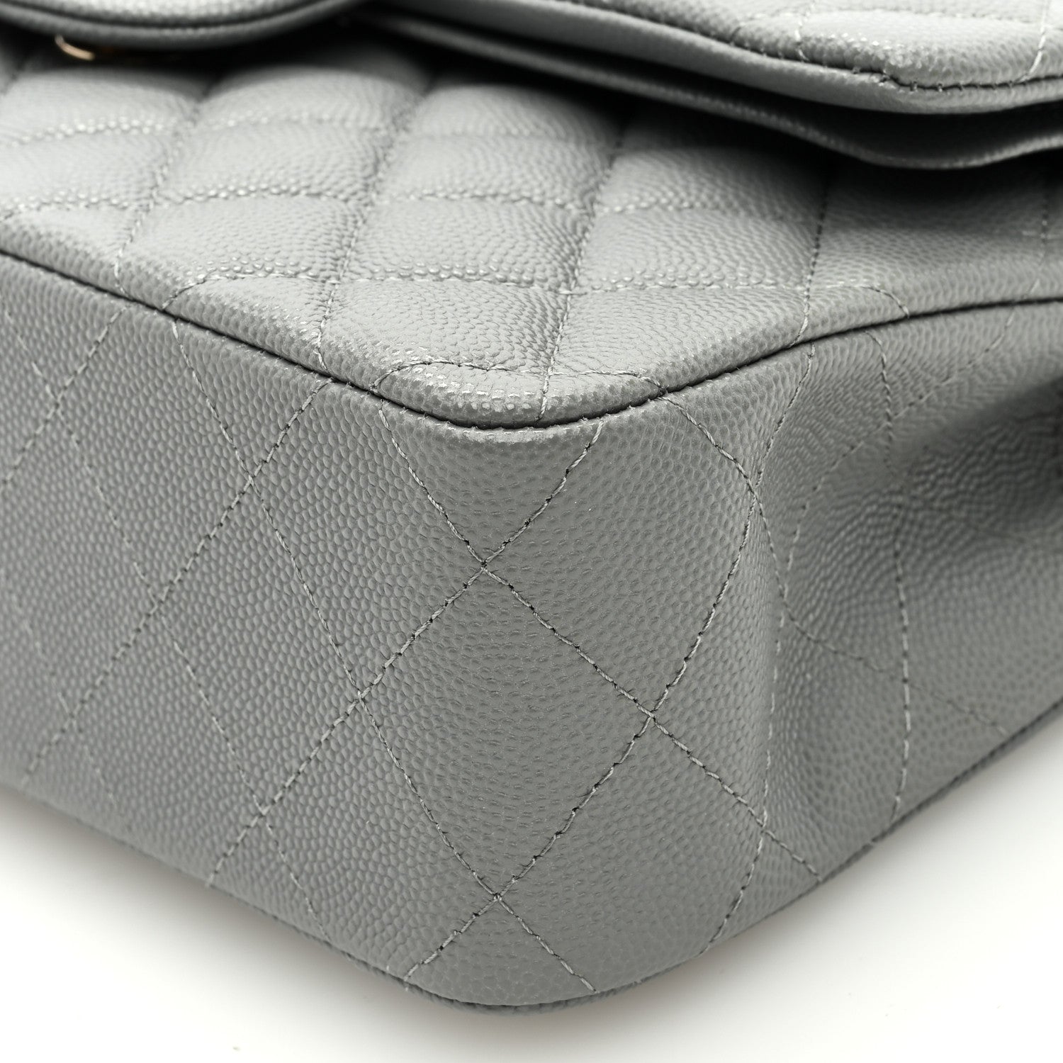 Chanel Caviar Quilted Small Double Flap Grey 9 of 9