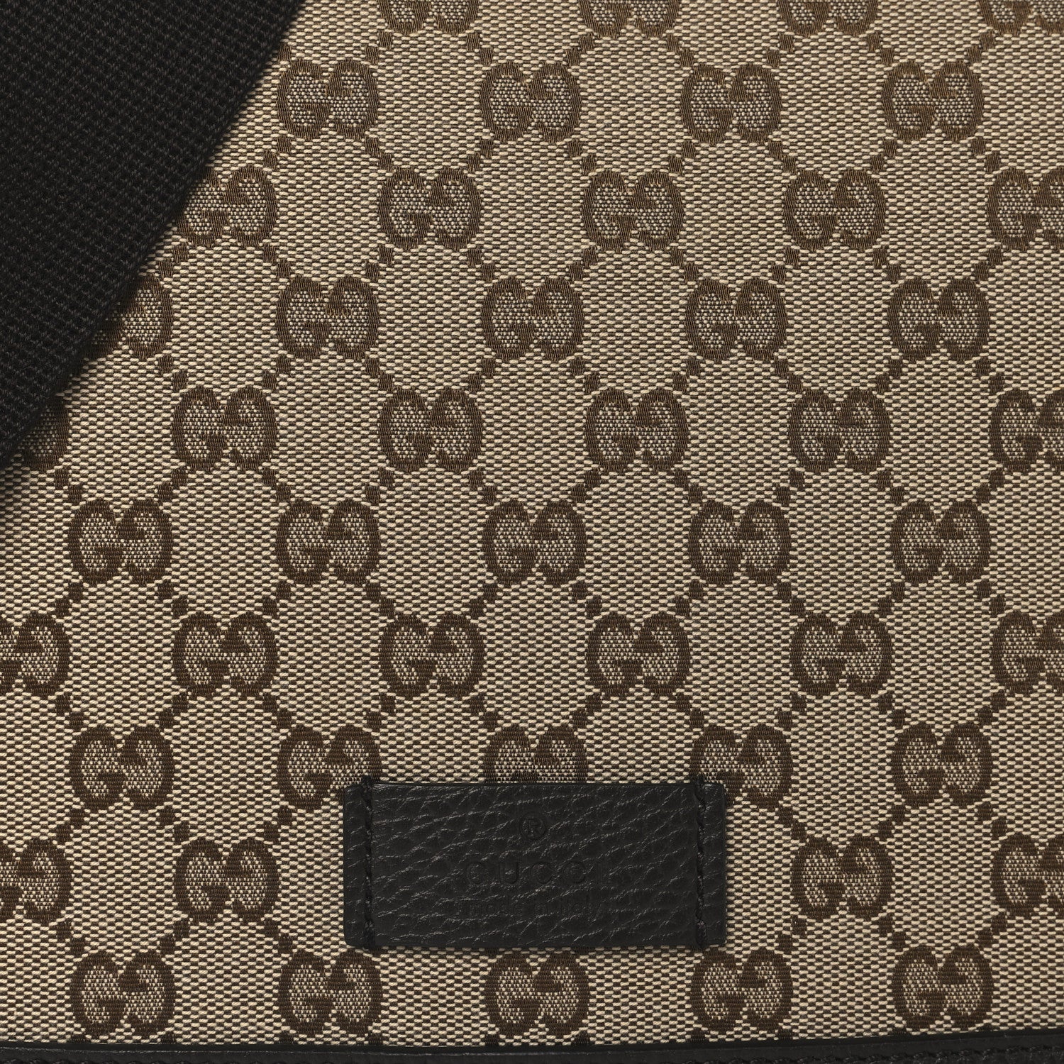 Gucci Monogram Large Flap Messenger Bag Beige Dark Brown 8 of 11