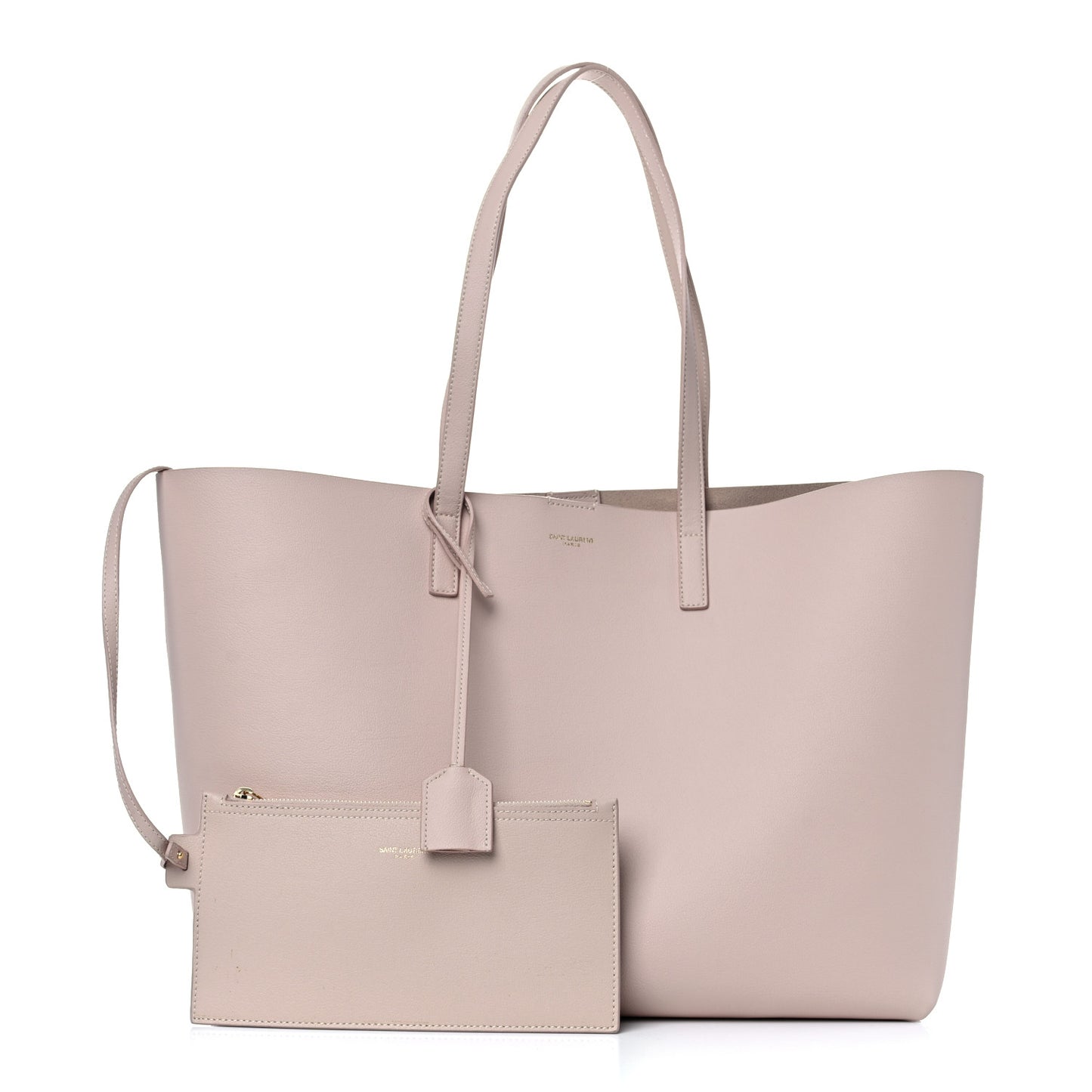 Calfskin Large Shopping Tote Pale Blush