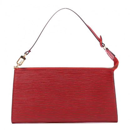 Louis Vuitton Epi Pochette Accessories 24 Castillan Red 1 of 9