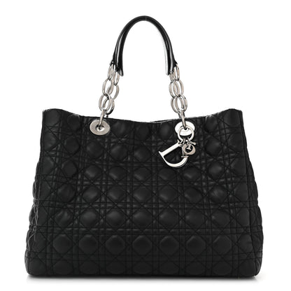 Christian Dior Lambskin Cannage Medium Dior Soft Shopping Tote Black 1 of 11