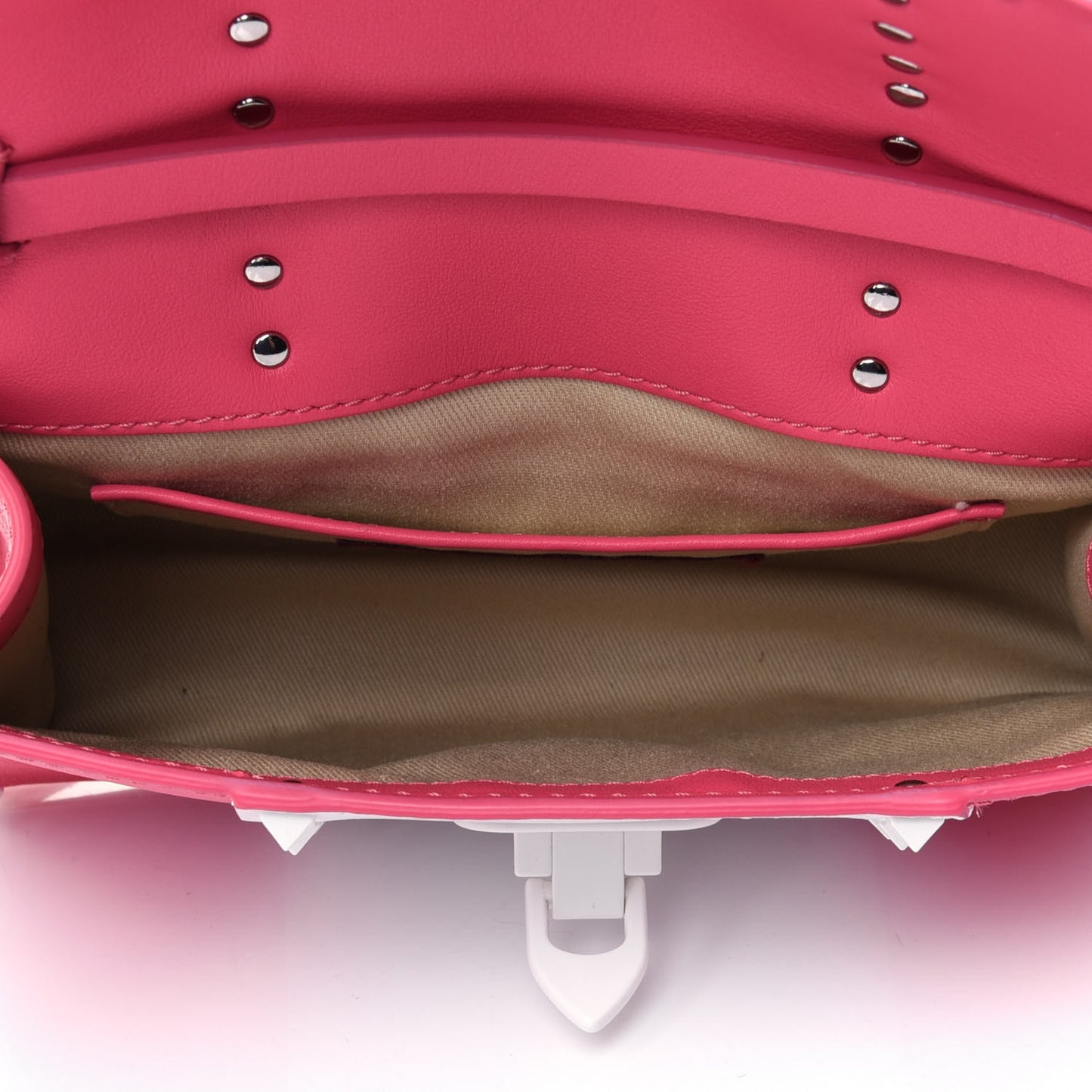 Vitello Colorblock Medium Free Rockstud Flip Lock Crossbody Bag Shadow Pink Optic White
