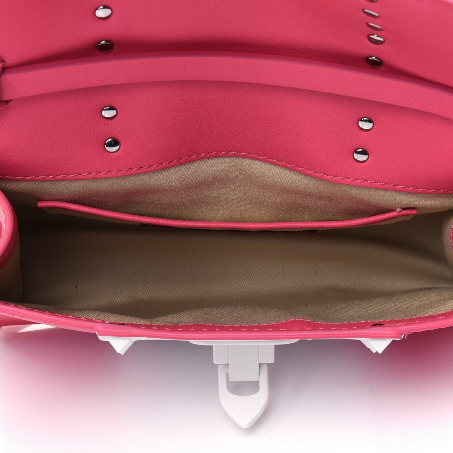 Valentino Garavani Vitello Colorblock Medium Free Rockstud Flip Lock Crossbody Bag Shadow Pink Optic White 4 of 9