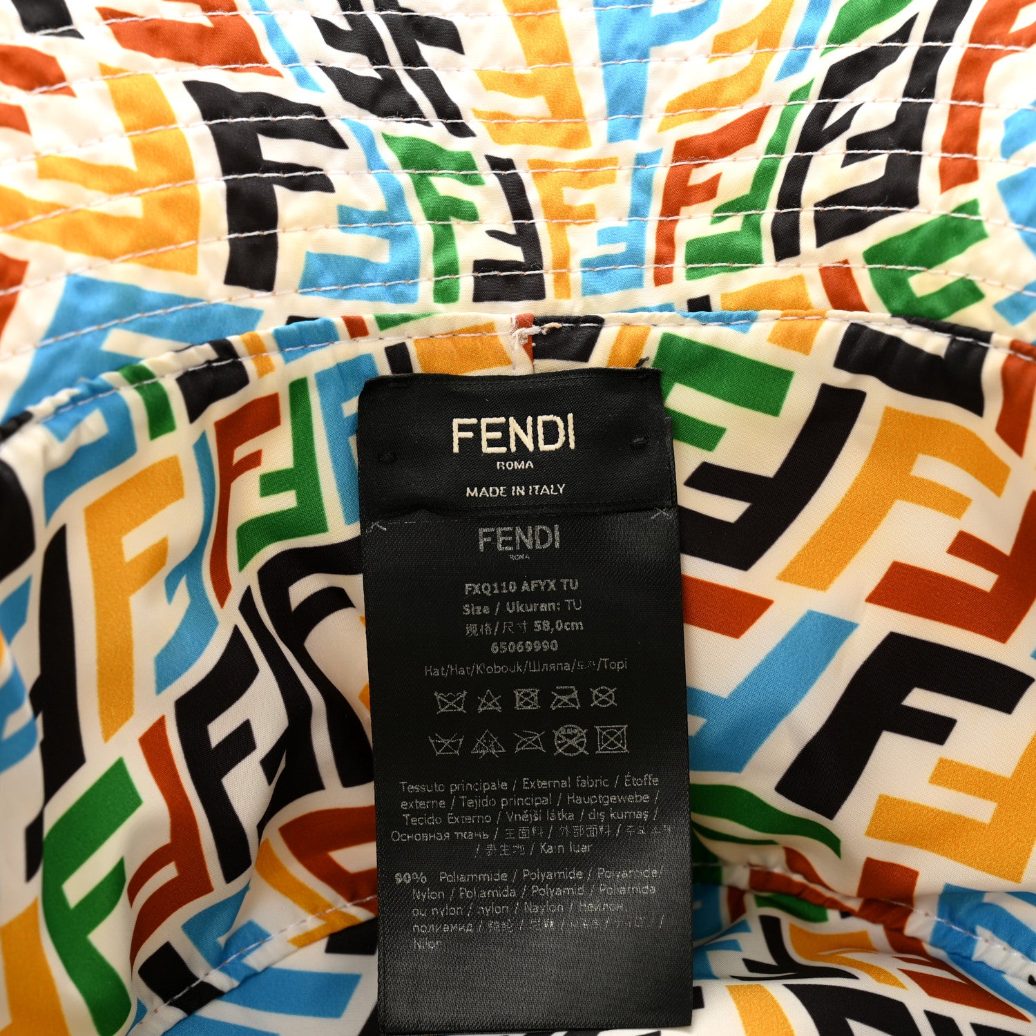 Fendi X SARA COLEMAN Nylon FF Vertigo Reversible Bucket Hat