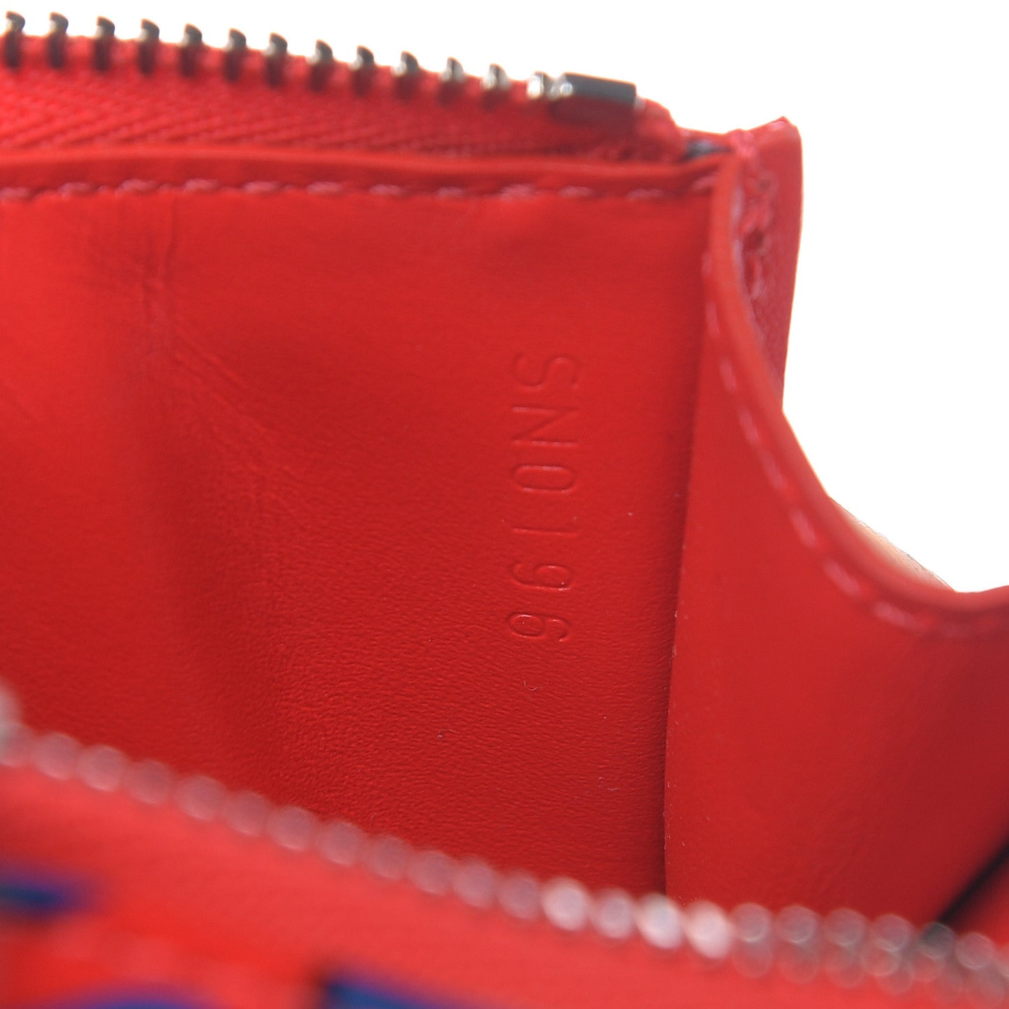 Vernis Jungle Dots Key Pouch Coquelicot Denim