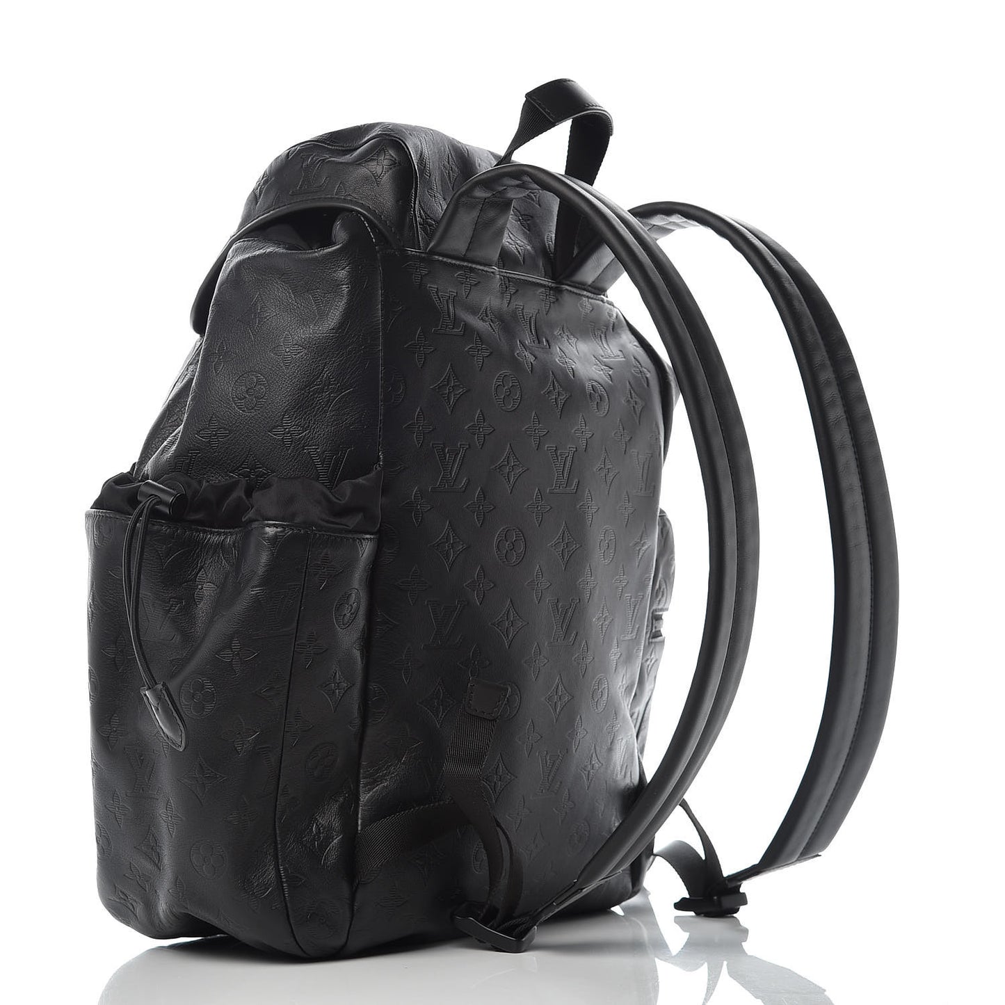 Calfskin Monogram Shadow Discovery Backpack Black