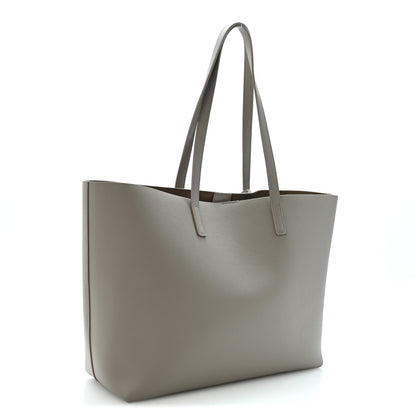 Saint Laurent Calfskin Large Shopping Tote Oyster Gray 4 of 12