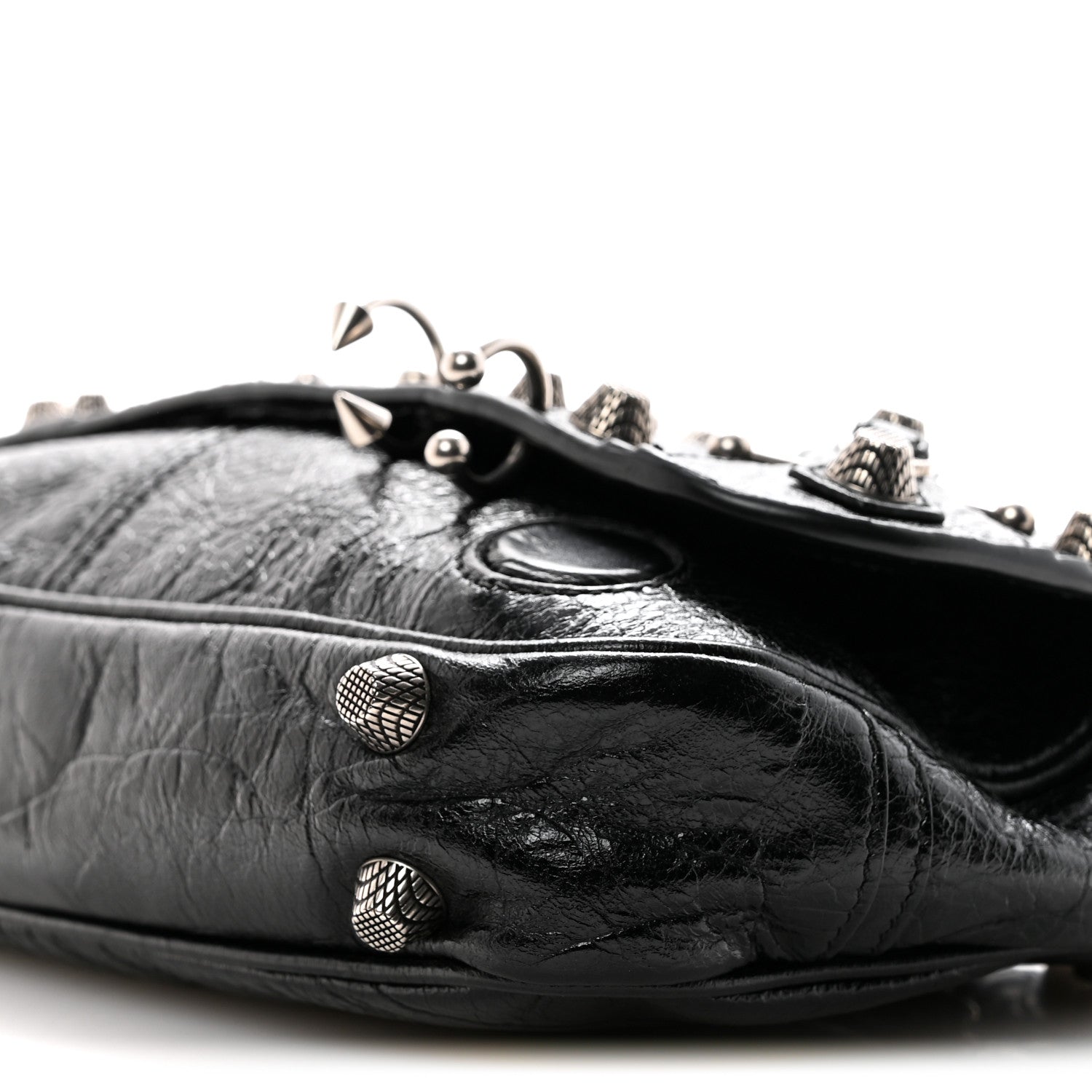 Balenciaga Agneau Arena XS Piercing Le Cagole Flap Bag Black 5 of 11