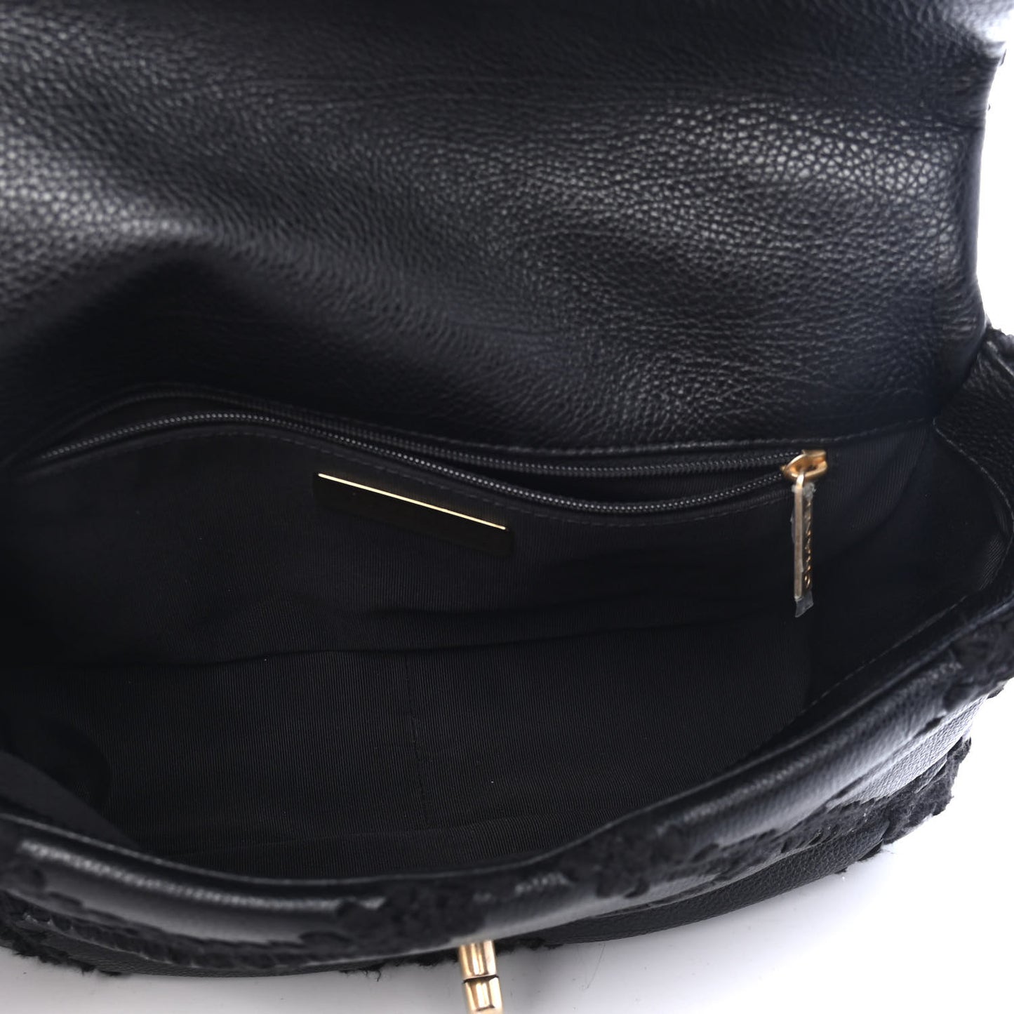 Calfskin Crochet Medium Chanel 19 Flap Black
