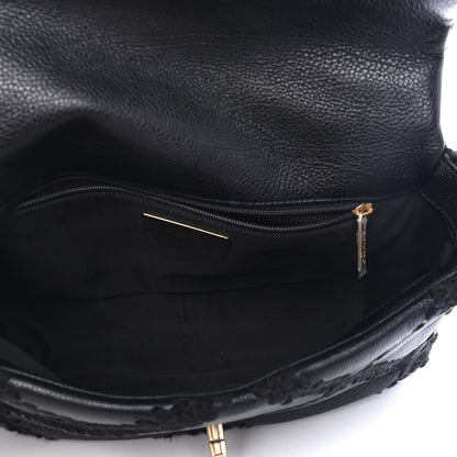 Chanel Calfskin Crochet Medium Chanel 19 Flap Black 4 of 5
