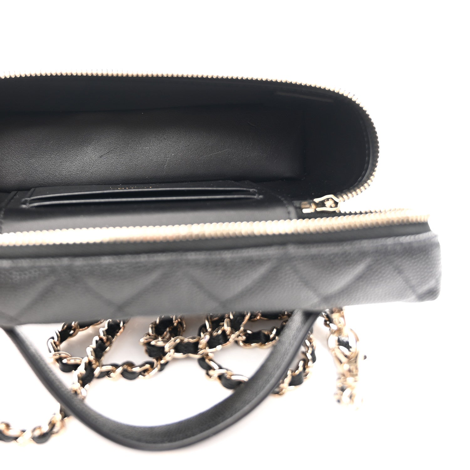 Chanel Caviar Quilted Trendy Handle Slim Vanity Black 5 of 11
