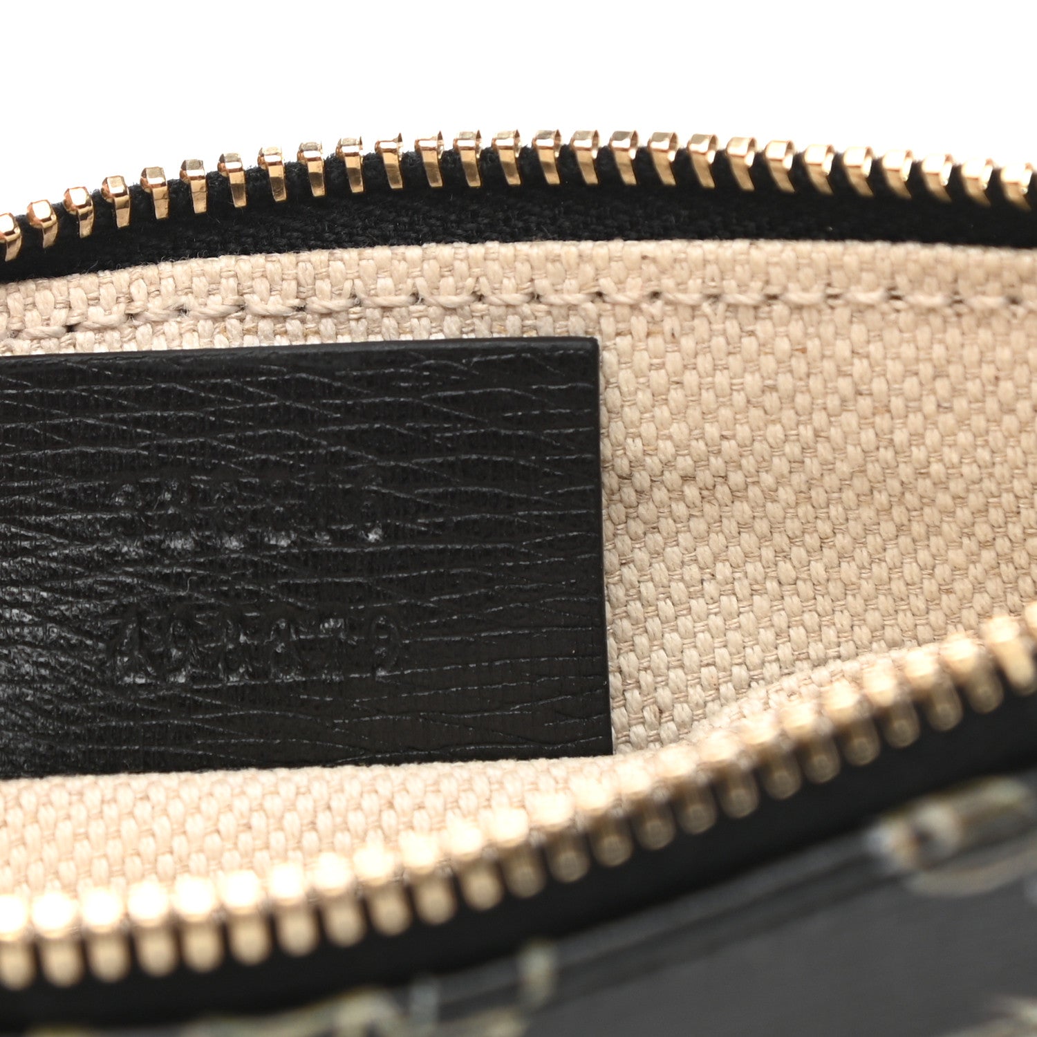 Gucci Calfskin Flora Infinity Small Zip Pouch Black 7 of 7