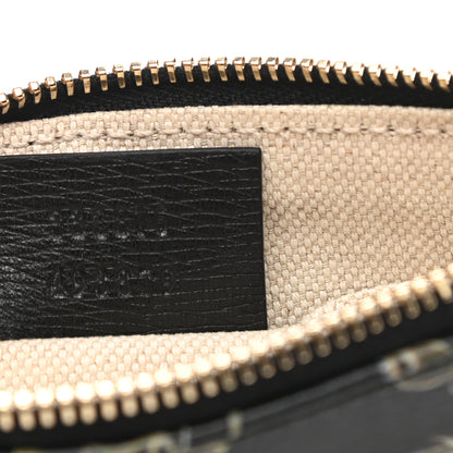 Gucci Calfskin Flora Infinity Small Zip Pouch Black 7 of 7