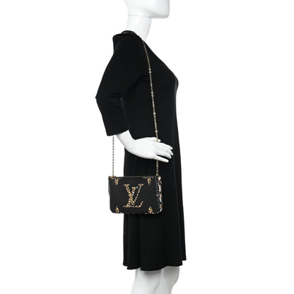 Louis Vuitton Monogram Giant Jungle Pochette Double Zip Black 2 of 13