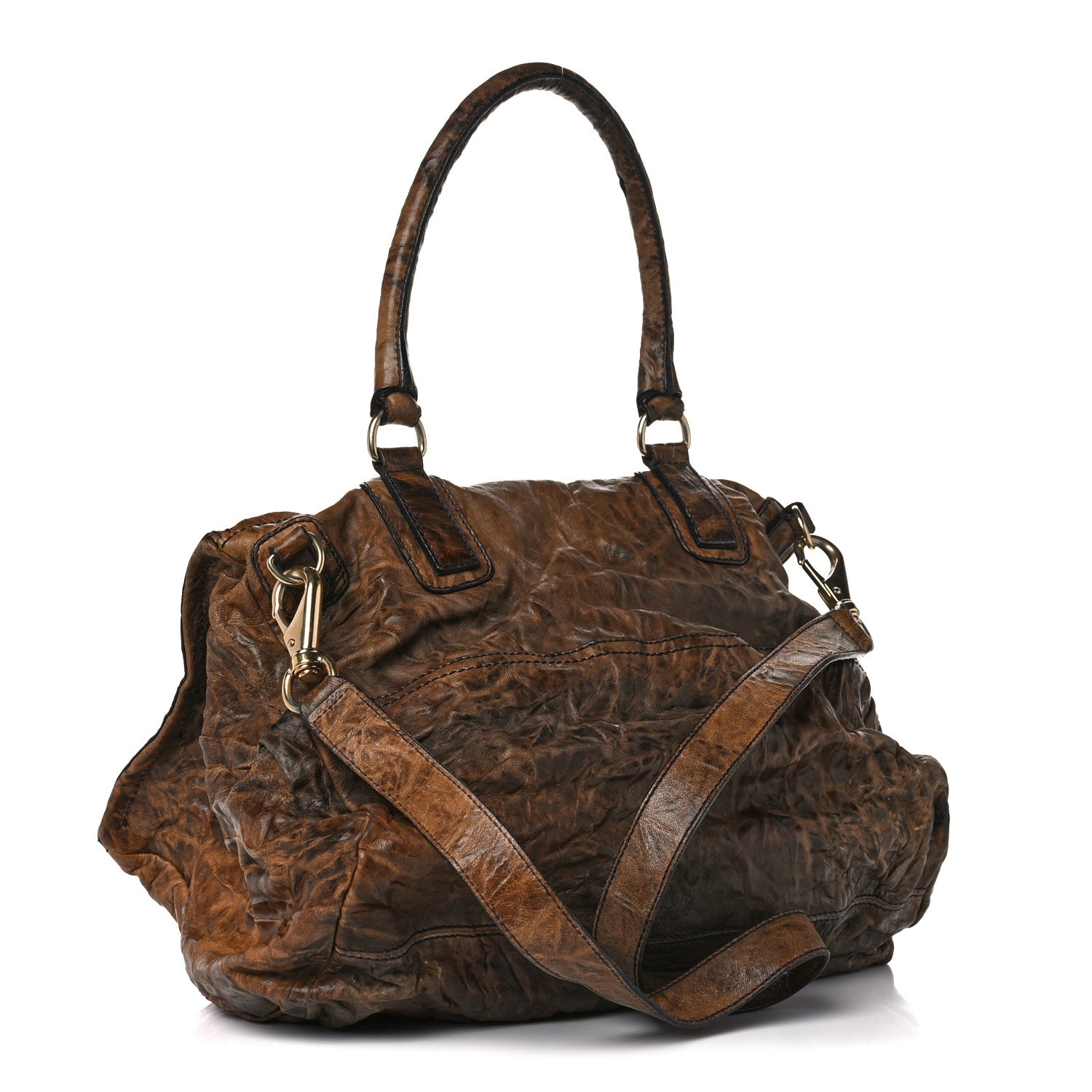 Givenchy Tumbled Sheepskin Large Pandora Brown 3 of 21
