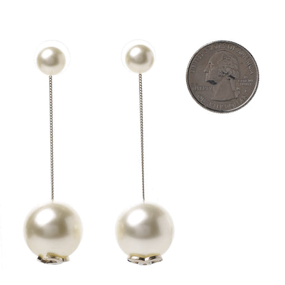 Chanel Pearl CC Chain Drop Earrings Gold 2 of 7