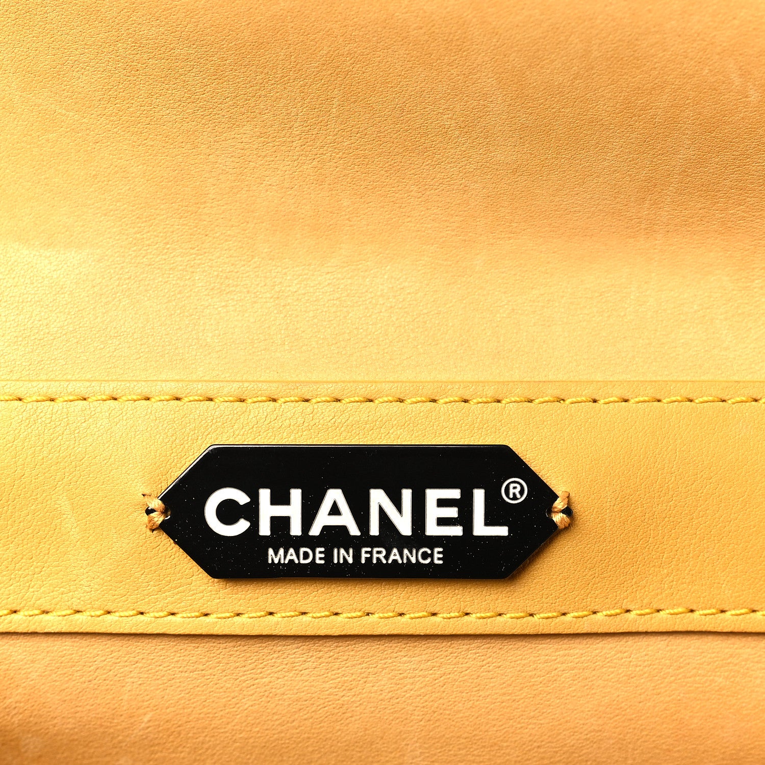 Chanel Calfskin Stitched Urban Luxury Top Handle Bag Yellow 6 of 9