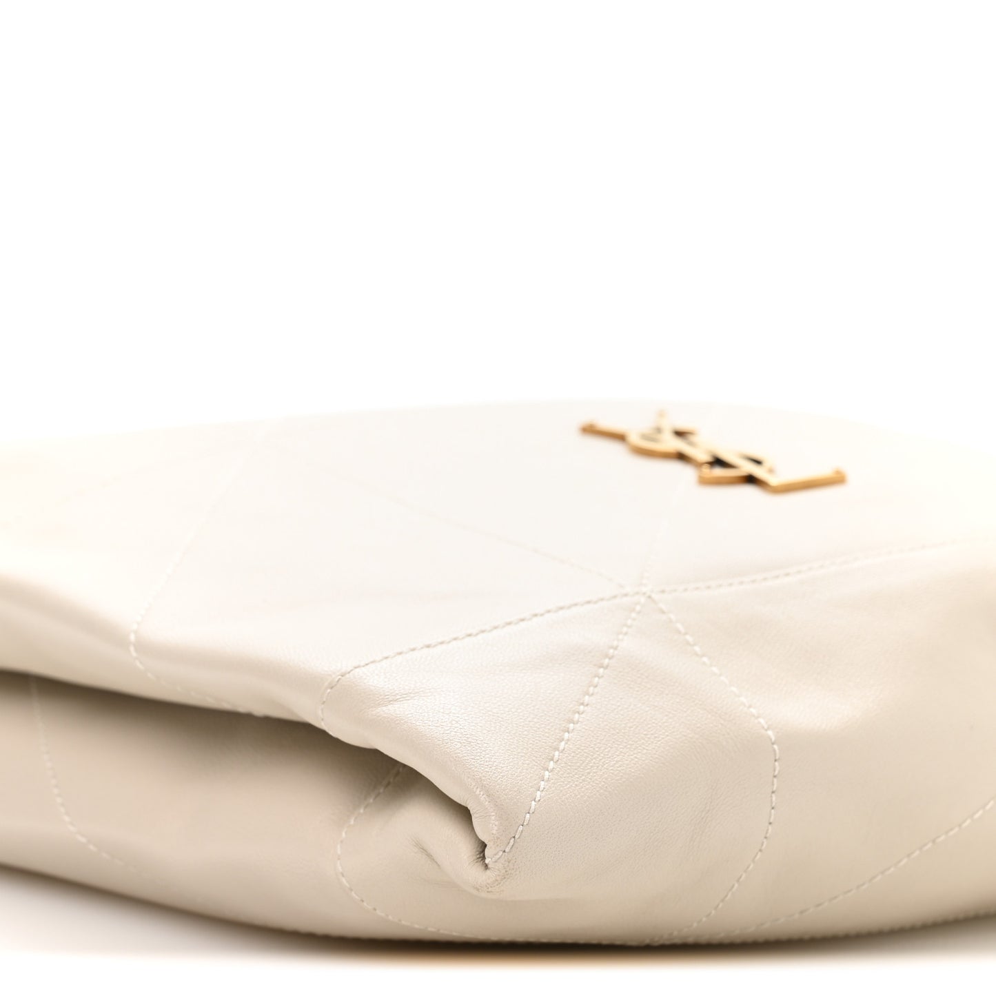 Lambskin Matelasse Monogram Medium Jamie 4.3 Pochon Blanc Vintage