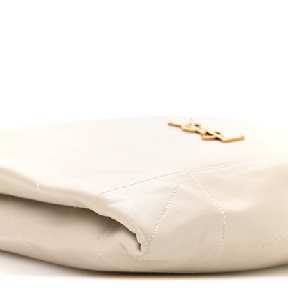 Saint Laurent Lambskin Matelasse Monogram Medium Jamie 4.3 Pochon Blanc Vintage 9 of 10