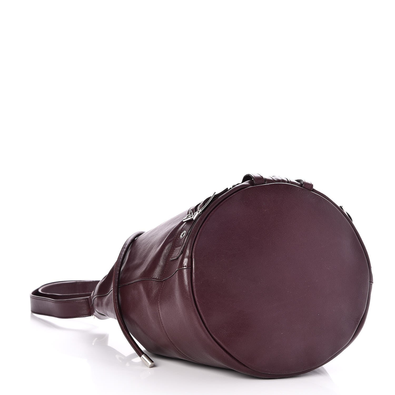 Saint Laurent Calfskin Medium Rider Bucket Bag Bordeaux 4 of 7