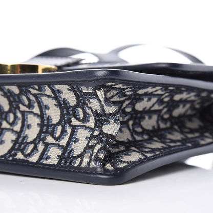 Christian Dior Oblique 30 Montaigne Flap Bag Blue 9 of 10