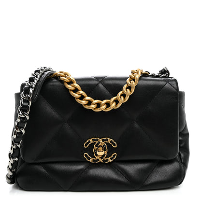 Chanel Lambskin Quilted Medium Chanel 19 Flap Black 1 of 10