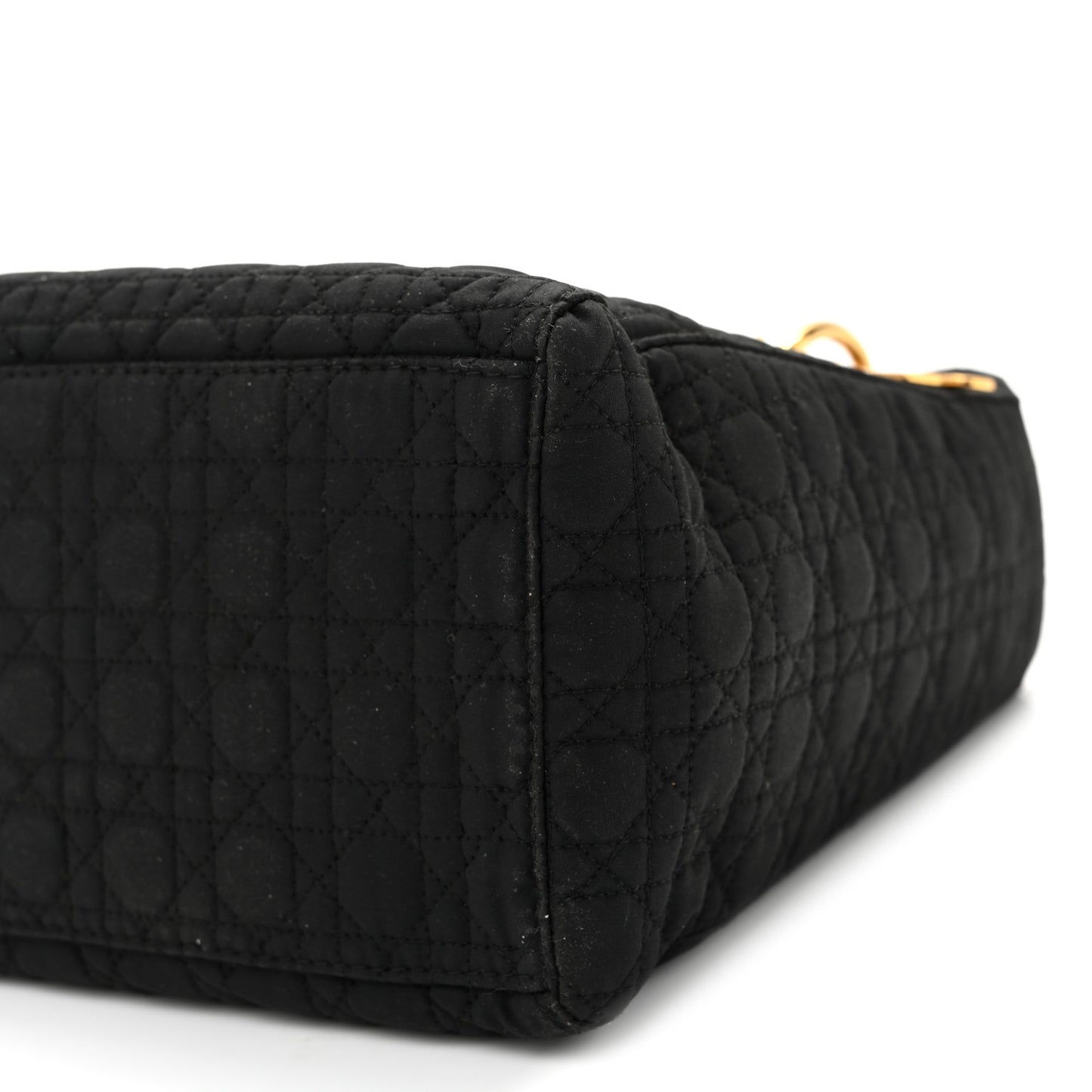 Nylon Cannage Medium Lady Dior Black