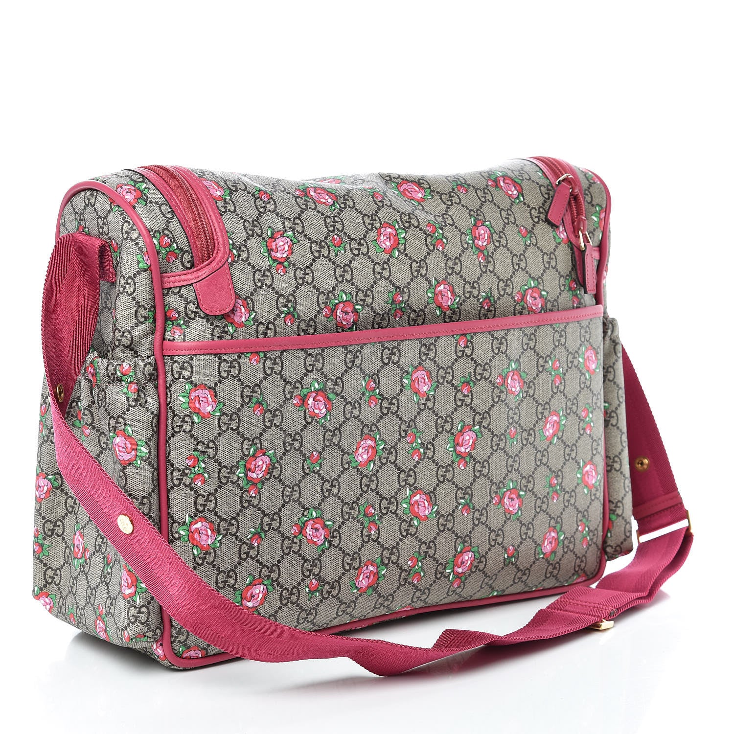Gucci GG Supreme Monogram Rose Bud Diaper Bag Pink 4 of 10