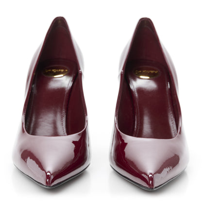 Saint Laurent Vernice Seta Soft Norma 90 Pumps 38 Grenat 3 of 10