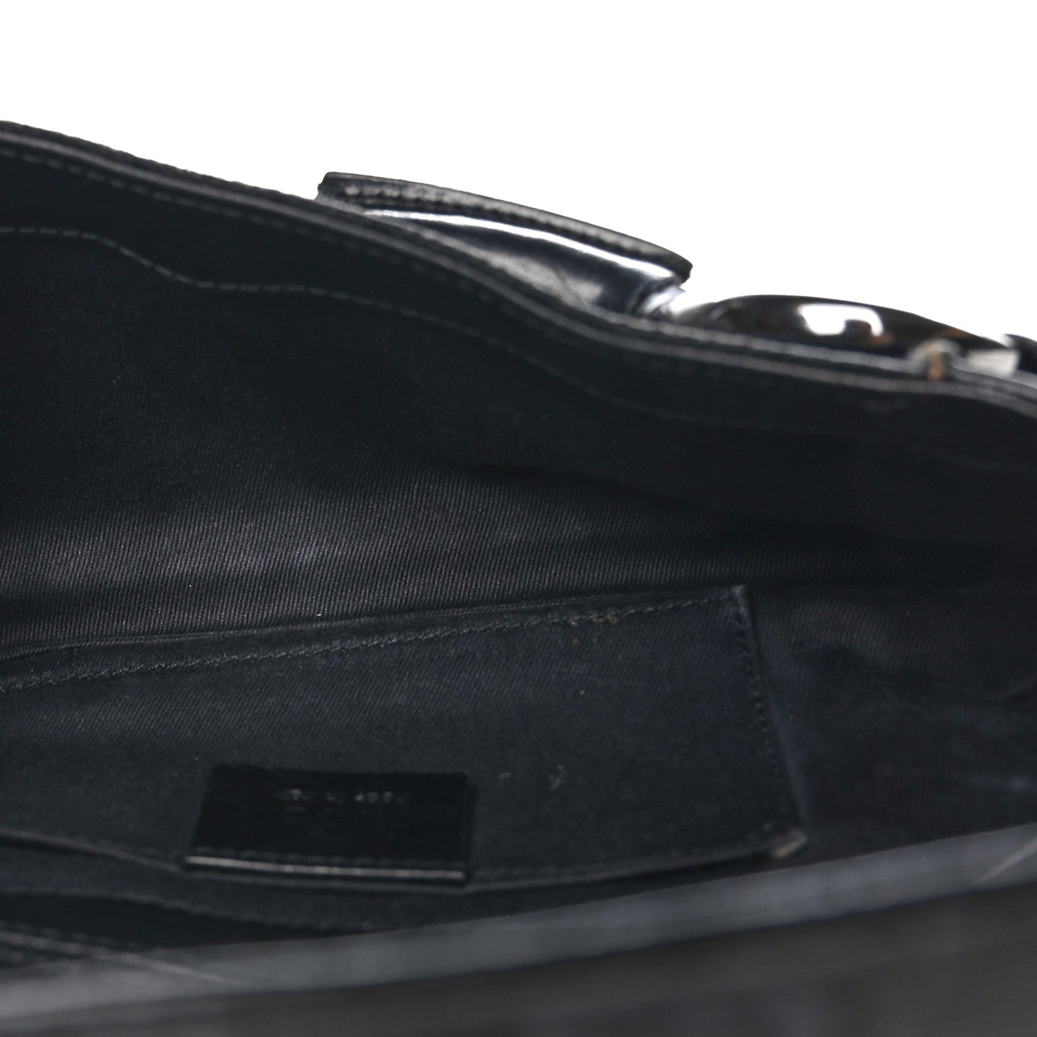 Gucci Monogram Studded Horsebit Clutch Black 4 of 9