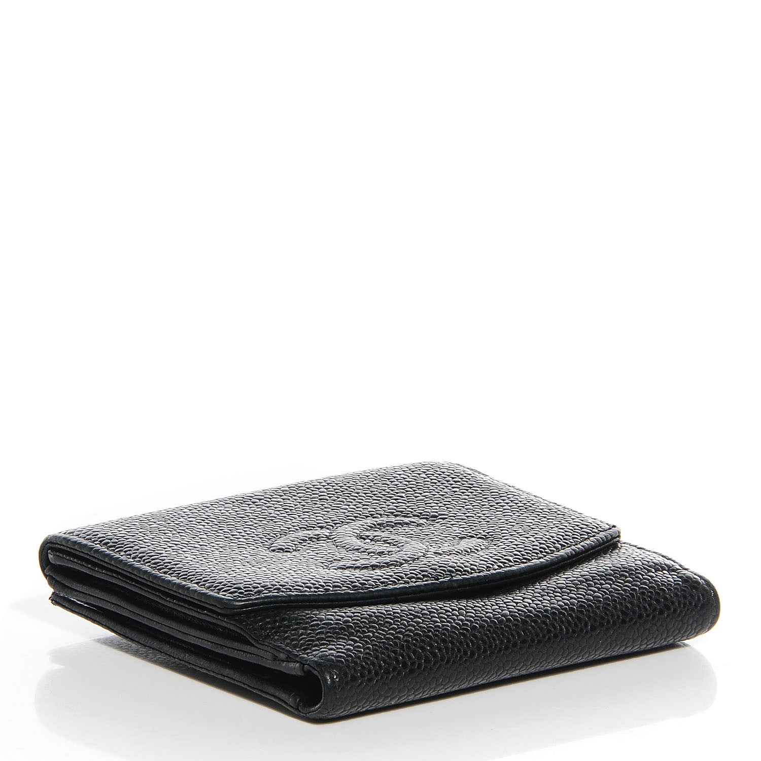 Chanel Caviar Timeless CC Compact French Wallet Black 4 of 7