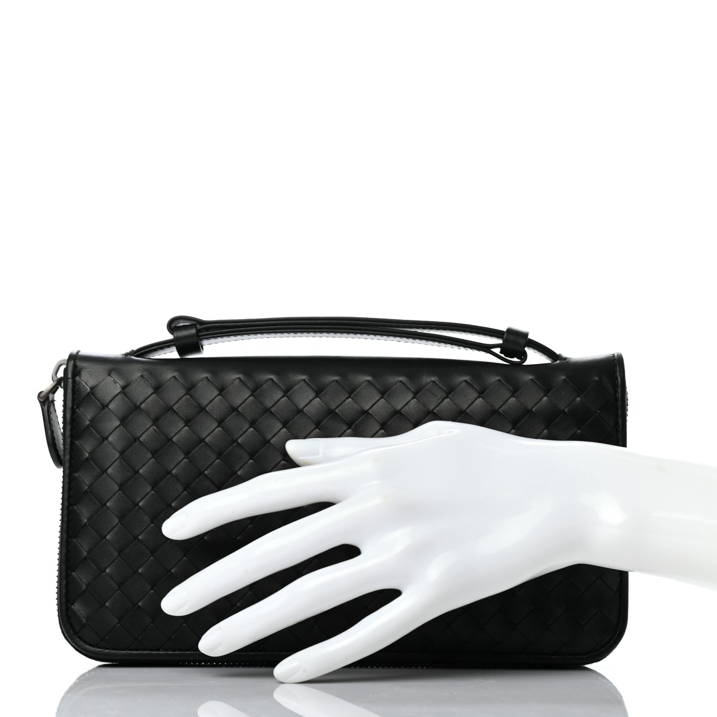 Nappa Intrecciato Travel Organizer Wallet Black