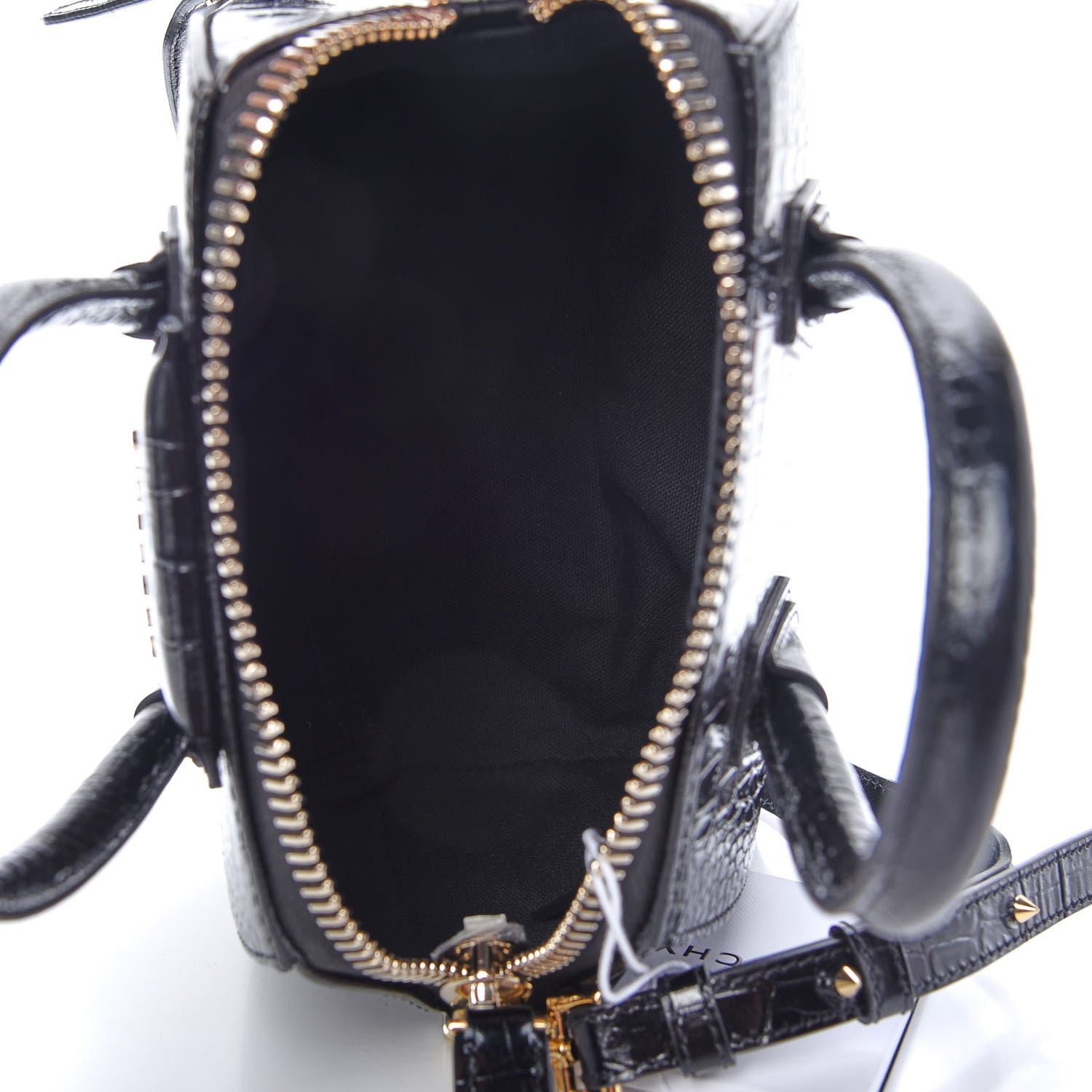 Givenchy Calfskin Crocodile Embossed Mini Antigona Black 5 of 9