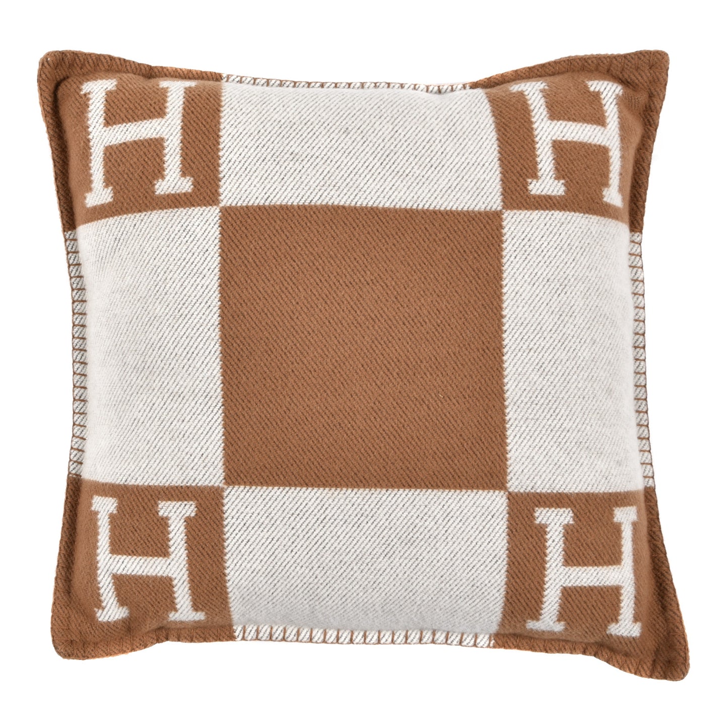 Wool Cashmere Avalon Pillow PM Ecru Camel