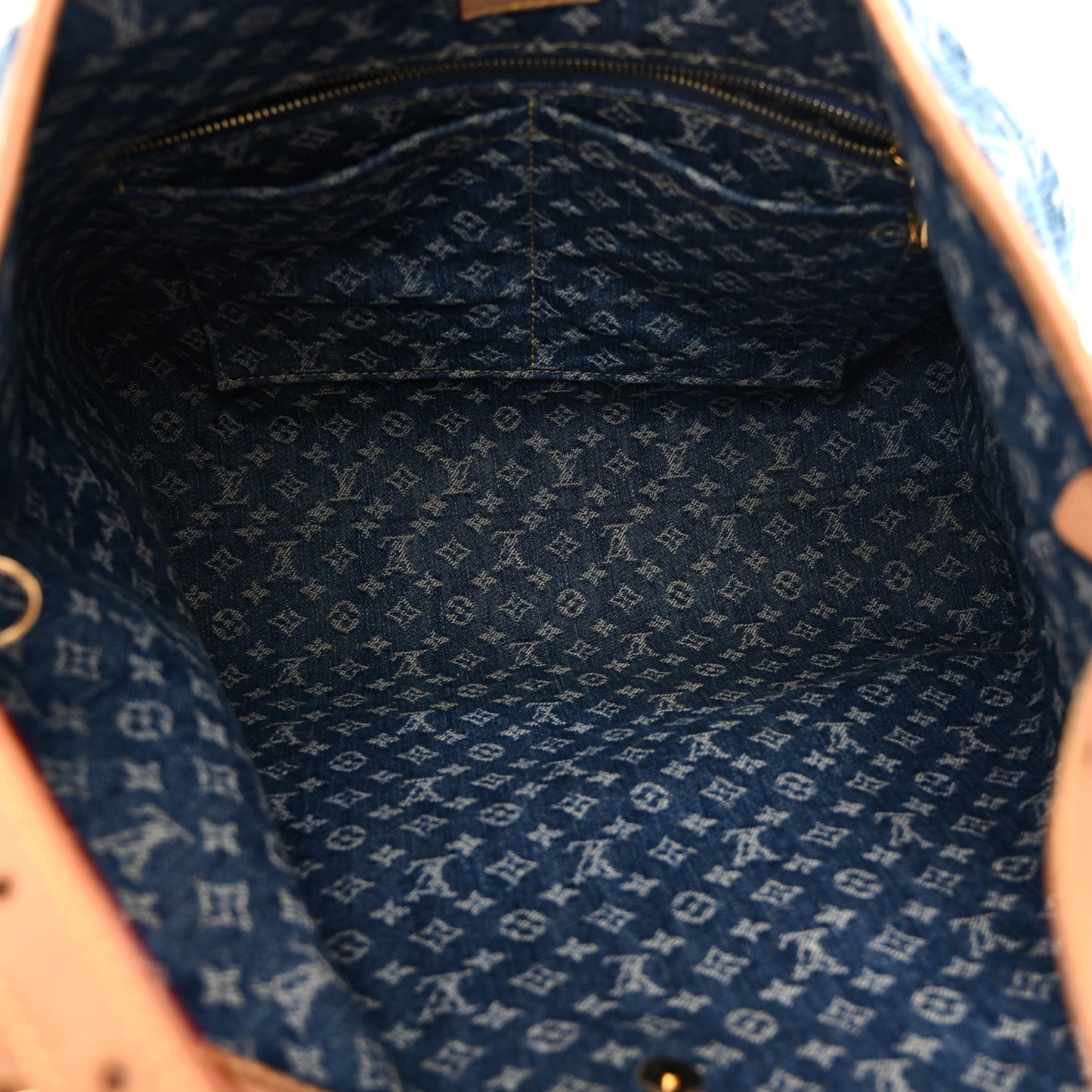 Monogram Denim CarryAll MM Blue