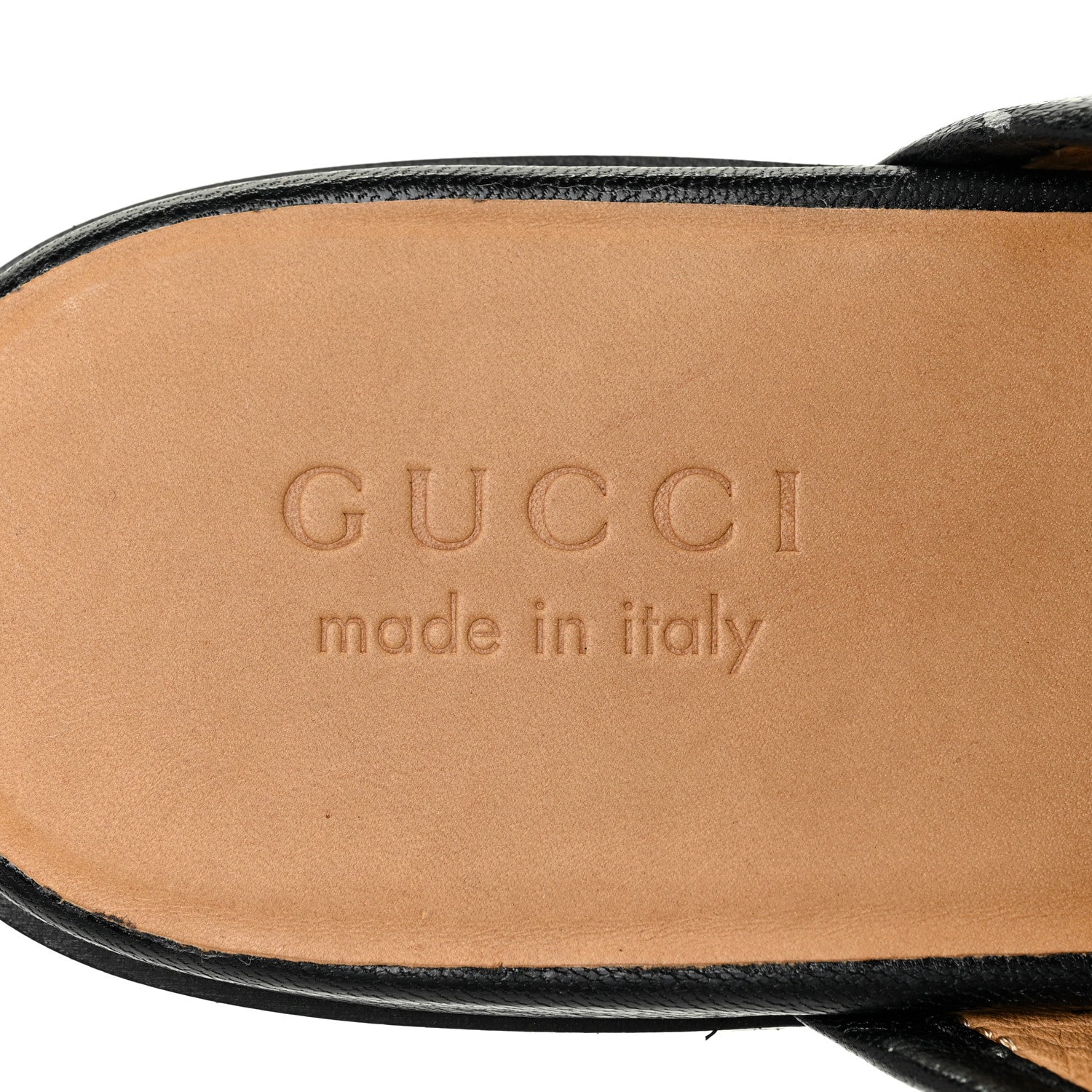 Gucci Goatskin Mens Horsebit Slippers 7.5 Black 8 of 14