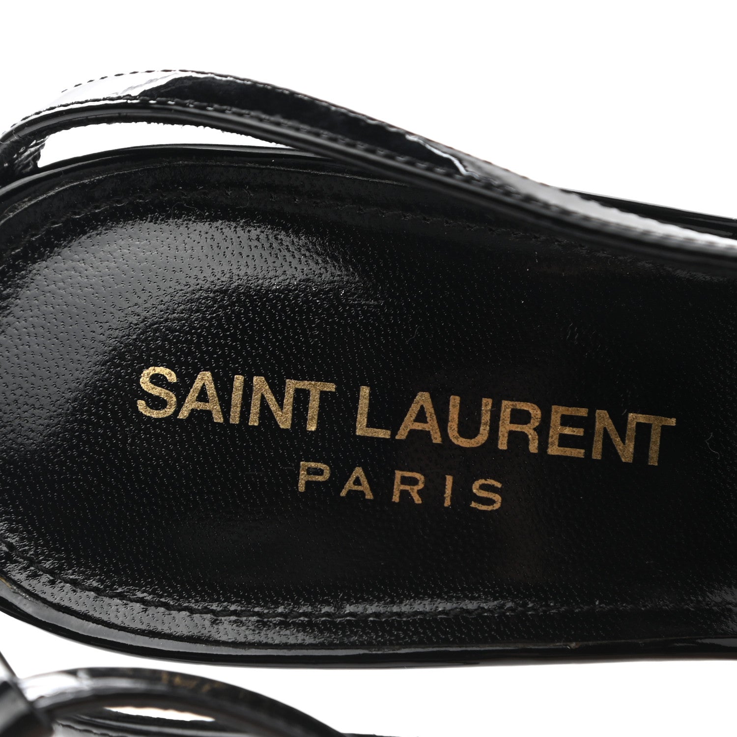 Saint Laurent Calfskin Cassandra 110 Sandals 39 Black 7 of 7