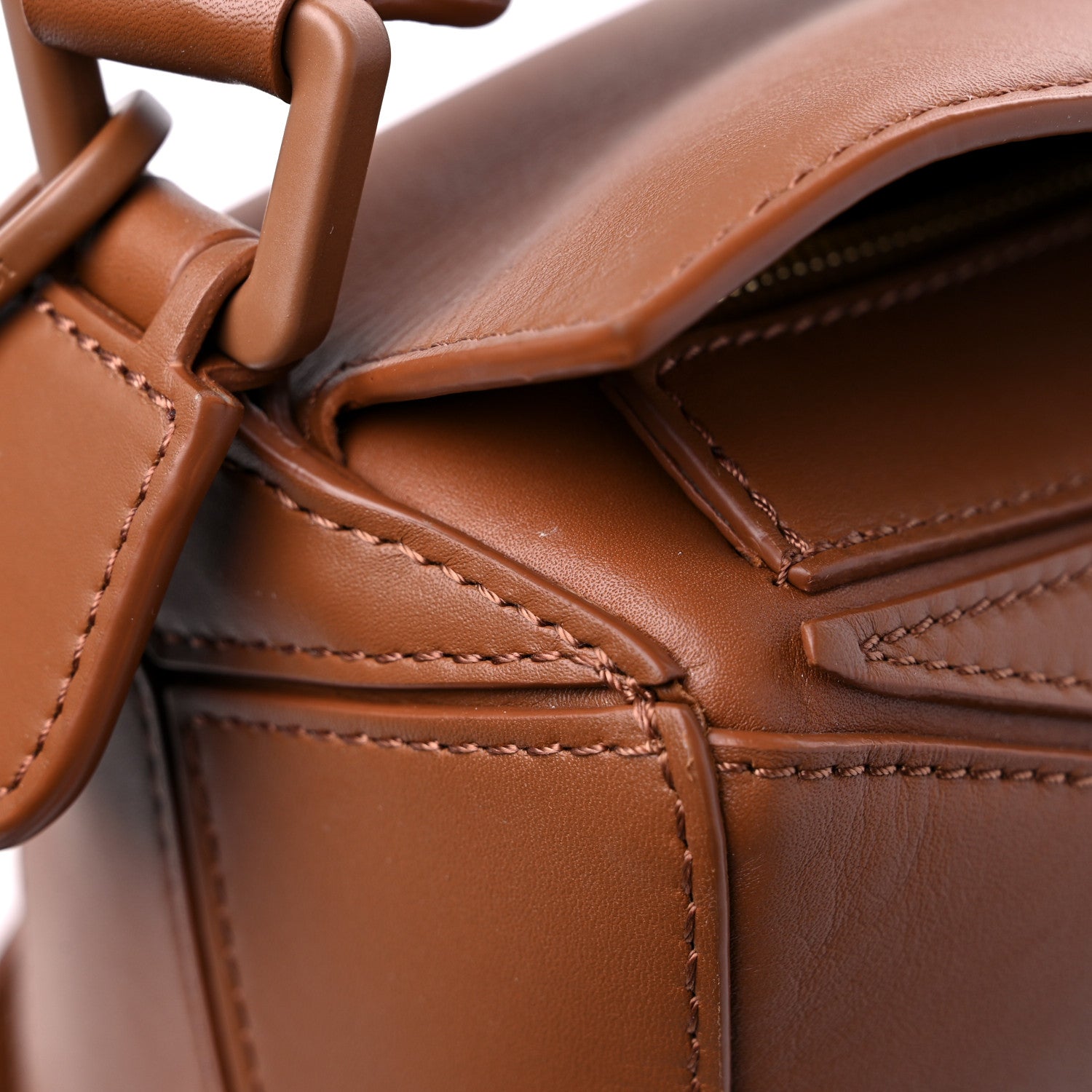 Loewe Satin Calfskin Mini Puzzle Bag Pecan 9 of 9