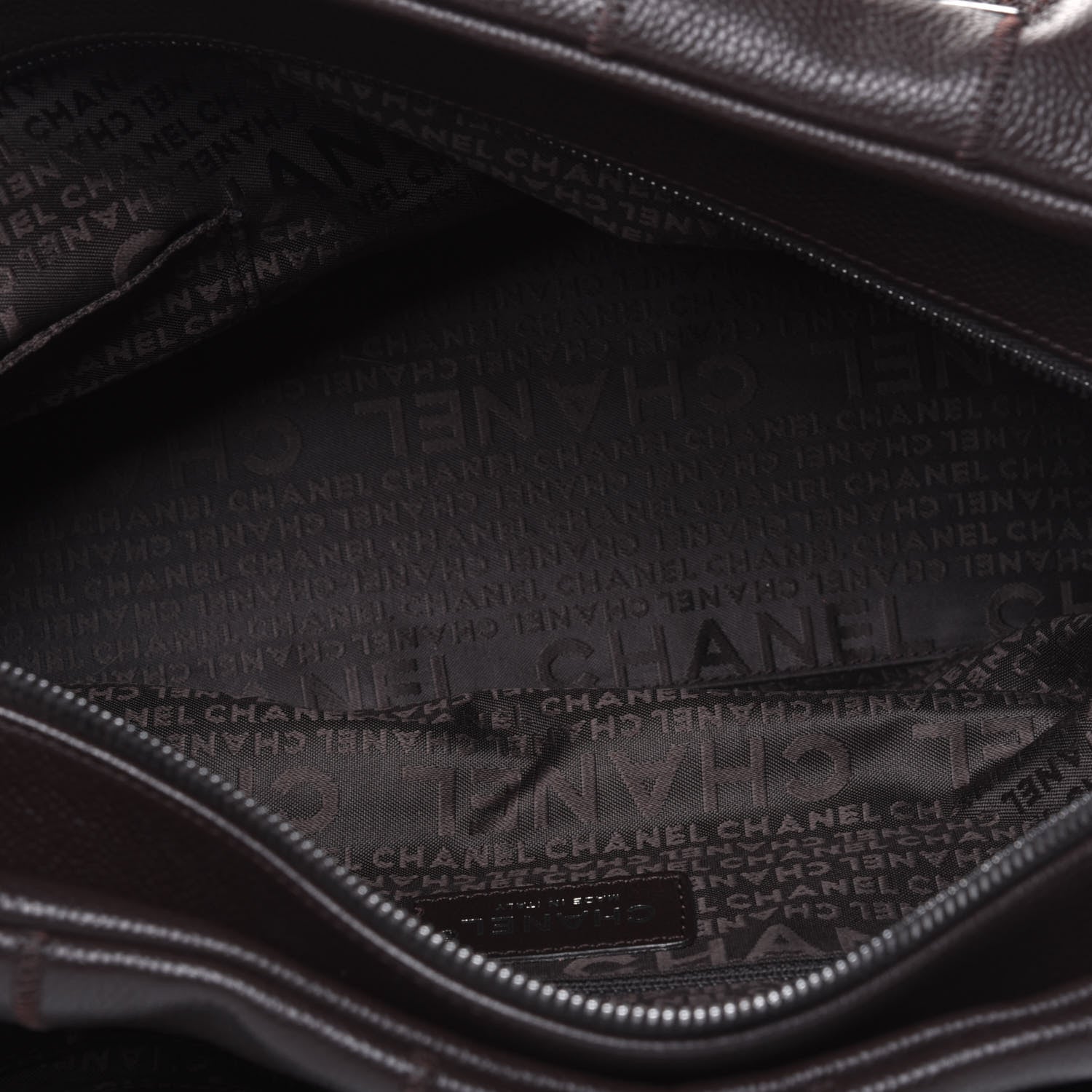 Chanel Caviar Square Stitched Large Satchel Dark Brown 5 of 15
