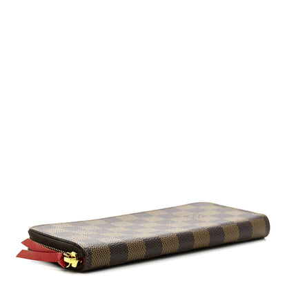 Louis Vuitton Damier Ebene Clemence Wallet Cherry 4 of 7
