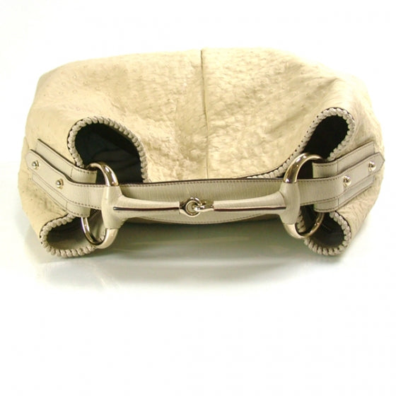 Ostrich Large Horsebit Chain Ivory