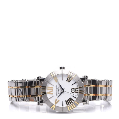 Tiffany Stainless Steel 18K Yellow Gold 30mm Atlas Automatic Watch 3 of 7