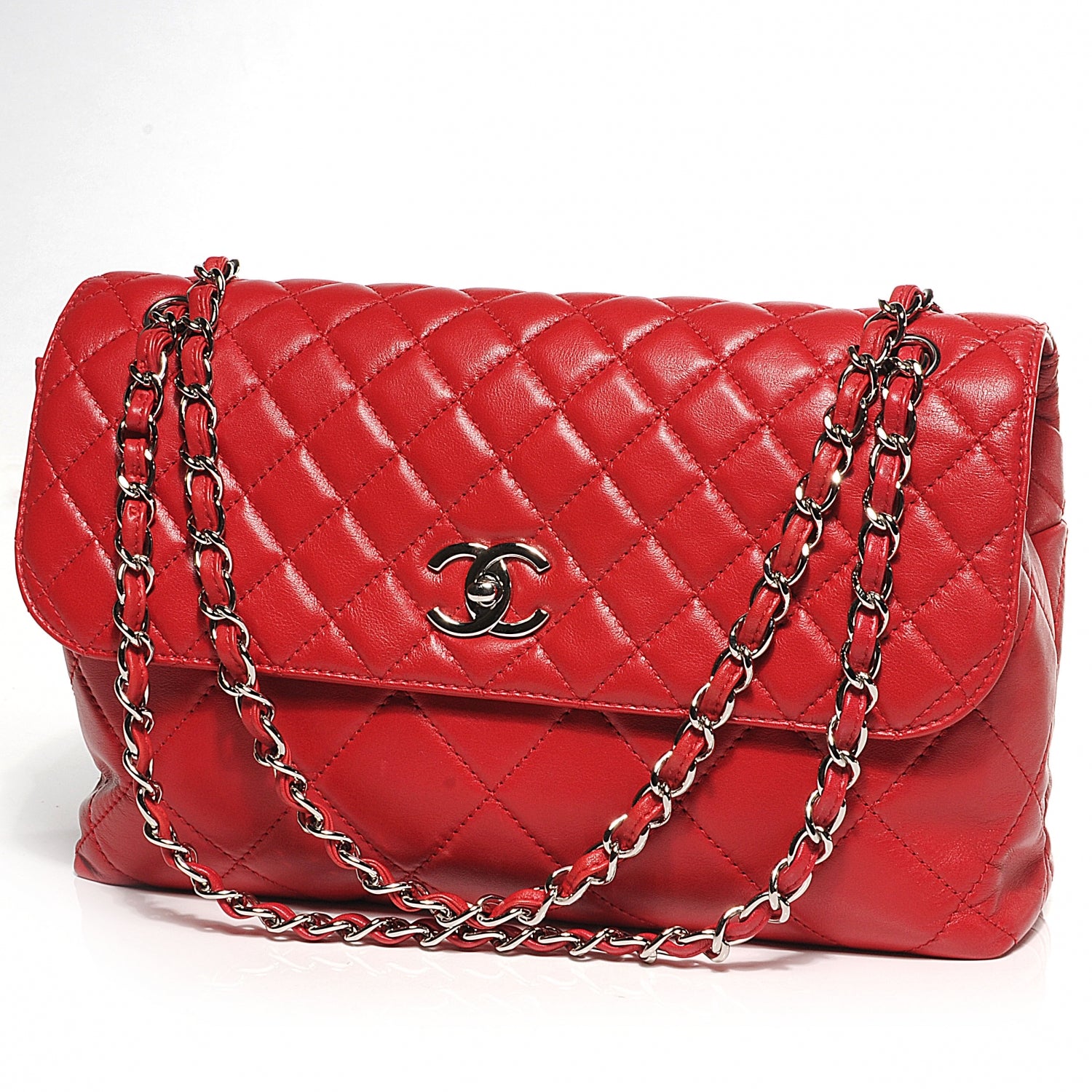 Chanel Leather Quilted In the Business Flap Bag Red 6 of 11