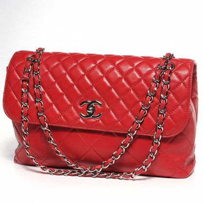 Chanel Leather Quilted In the Business Flap Bag Red 6 of 11
