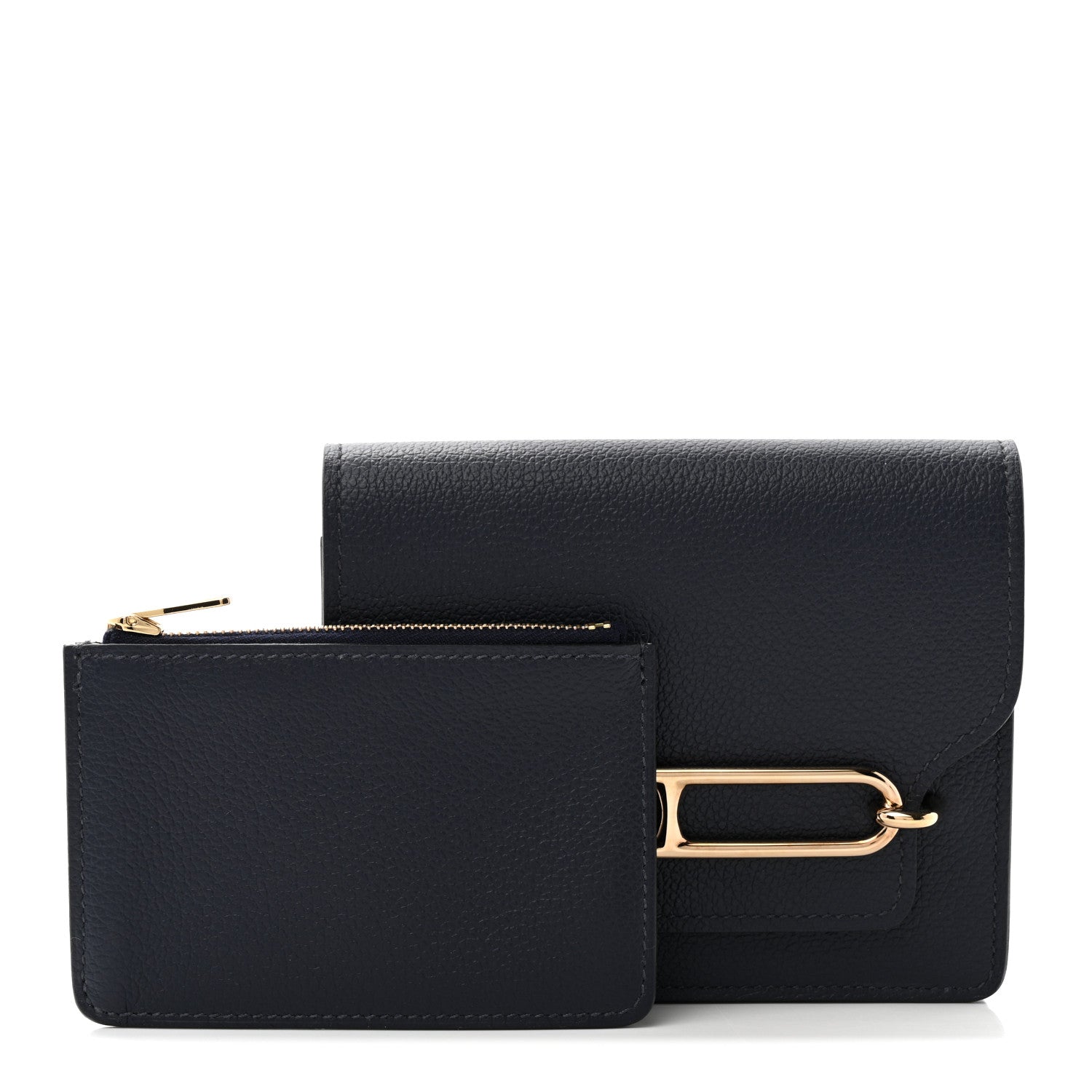 Hermes Evercolor Roulis Slim Wallet Bleu Nuit 1 of 9