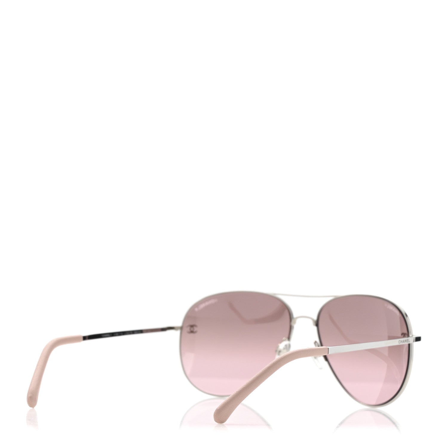 Chanel Metal Aviator CC Sunglasses 4189-T-Q Pink 4 of 9