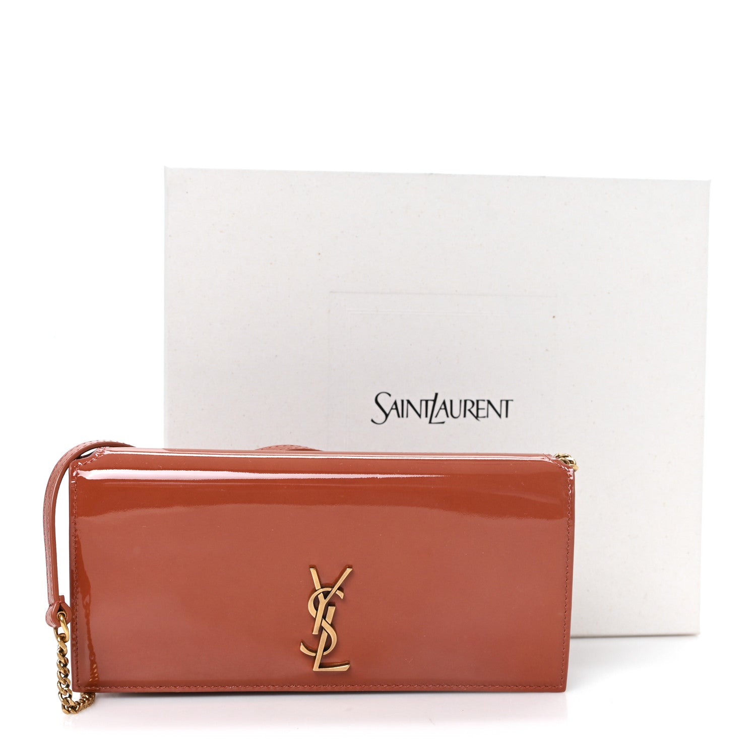 Saint Laurent Vernice Diamond Calfskin Monogram Phone Holder Crossbody Mild Rose 11 of 11