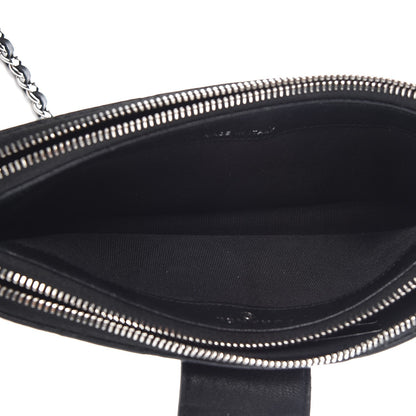 Chanel Lambskin Quilted CC Box Clutch With Chain Black 5 of 10