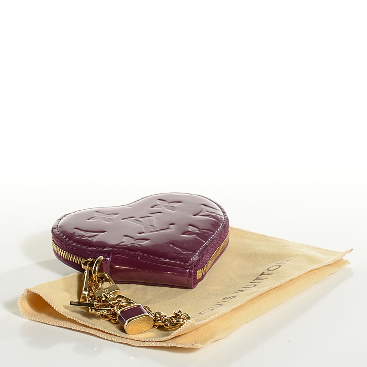 Vernis Heart Coin Purse Violet